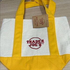 Trader Joe's Yellow mini Tote Bag
